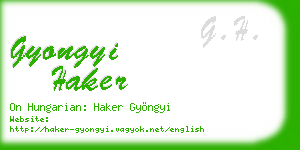 gyongyi haker business card